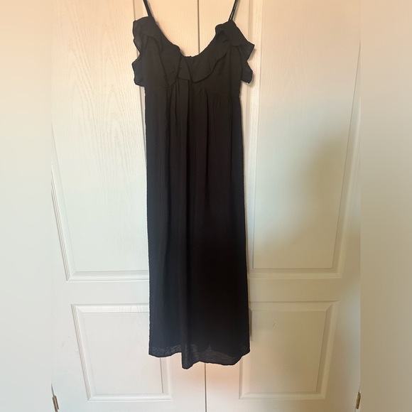 Cute summer dress! Navy blue gently worn great condition . MIDI length - Picture 1 of 3